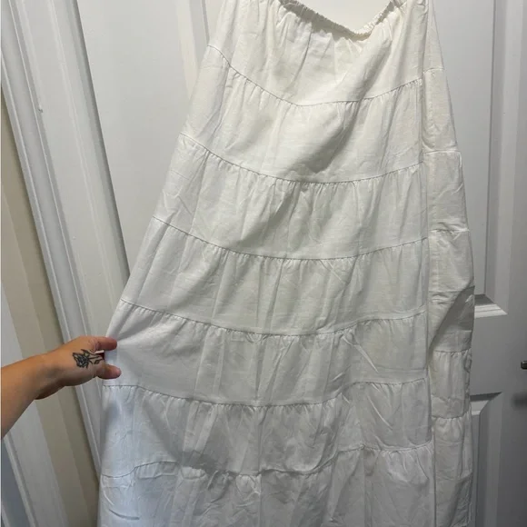 Peppermayo White Tiered Maxi Skirt - Picture 4 of 4